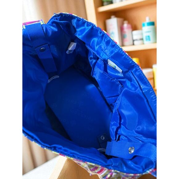 Kalencom Diaper Bag w/ Insulated Bottle Holder NWT Striped Waterproof Vinyl - Picture 7 of 8